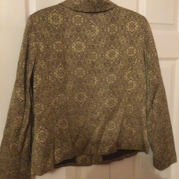 Oscar de la Renta Company Gold Patterned Blazer - Picture 2 of 5